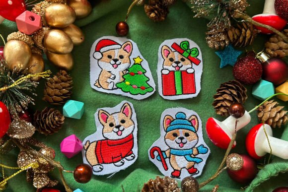 Review: Christmas Corgi Machine Embroidery for Holiday Sales