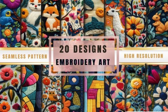 Review: Embroidery Art Seamless Pattern for Holiday Crafts
