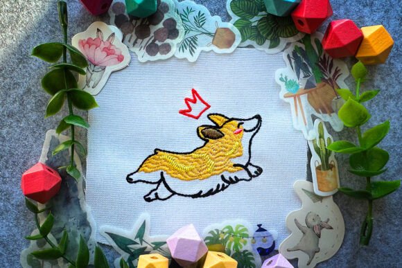 Review: Funny Corgi Machine Embroidery Design for Merch