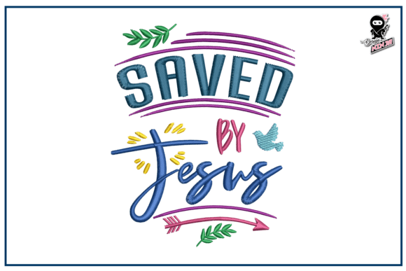 Review: Saved by Jesus Christian Embroidery Design
