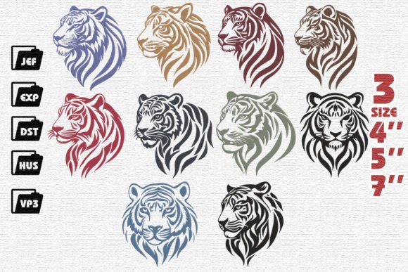 Review: Set of 10 Tribal Tiger Embroidery