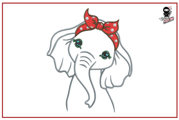 Reviewing Baby Elephant with Bandana Embroidery for Etsy