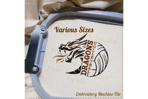 Reviewing Dragon Volleyball Embroidery Design