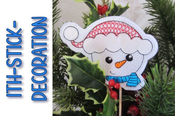Snowman Stick Decoration Embroidery ITH Review